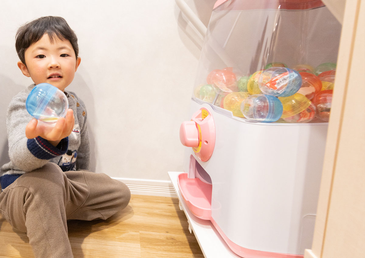 ご褒美ガチャガチャスペース